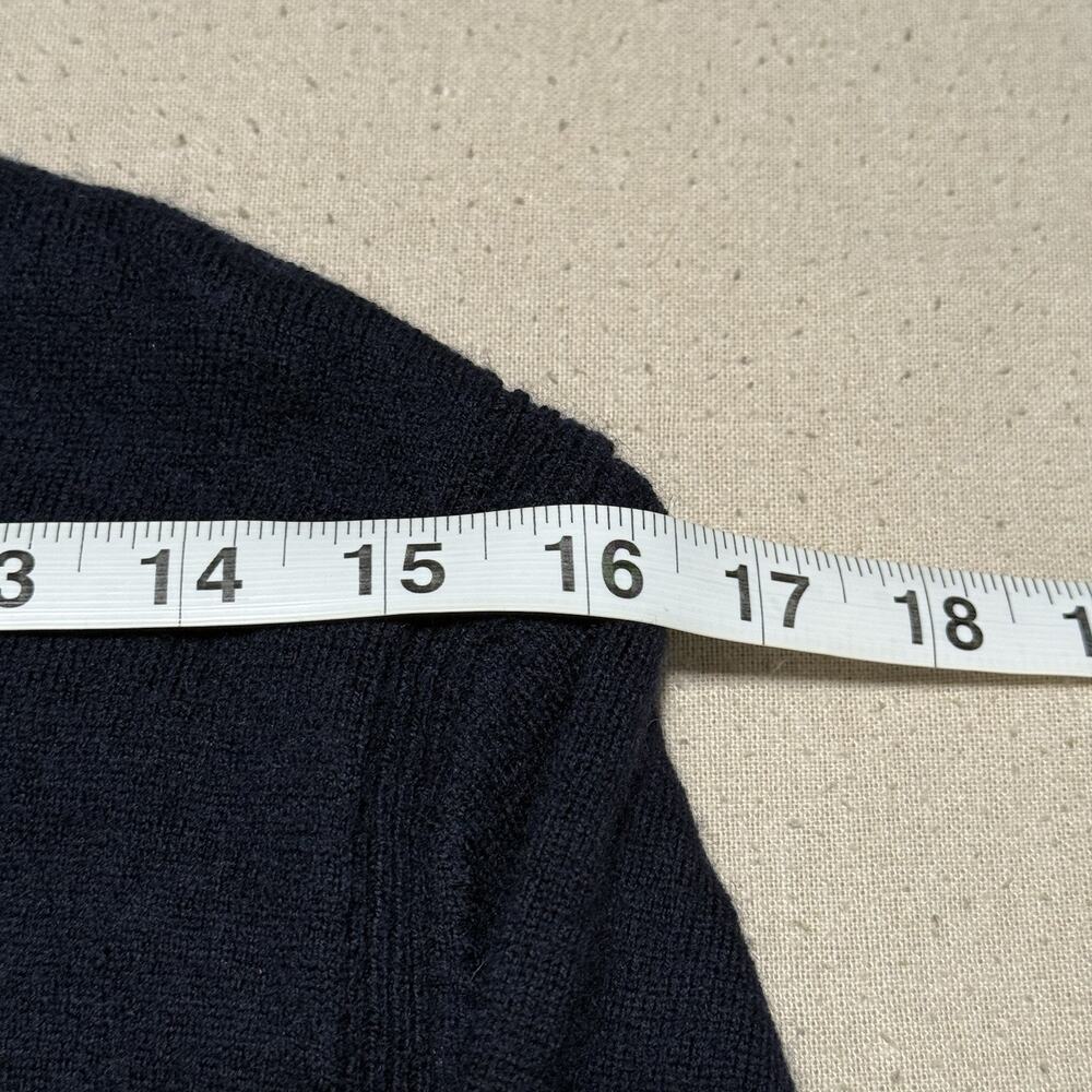 Banana Republic Sweater Mens L Tall Blue 100% Merino Wool 1/4 Zip Preppy - Picture 7 of 9